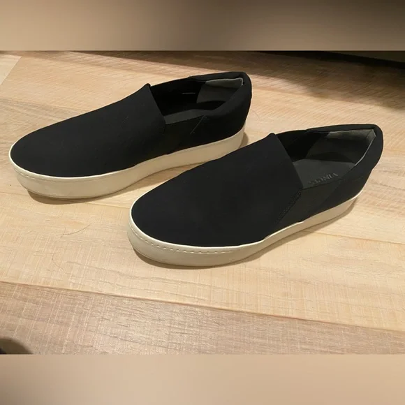 Vince Warren Black Slip-On Platform Sneakers - Picture 14 of 16